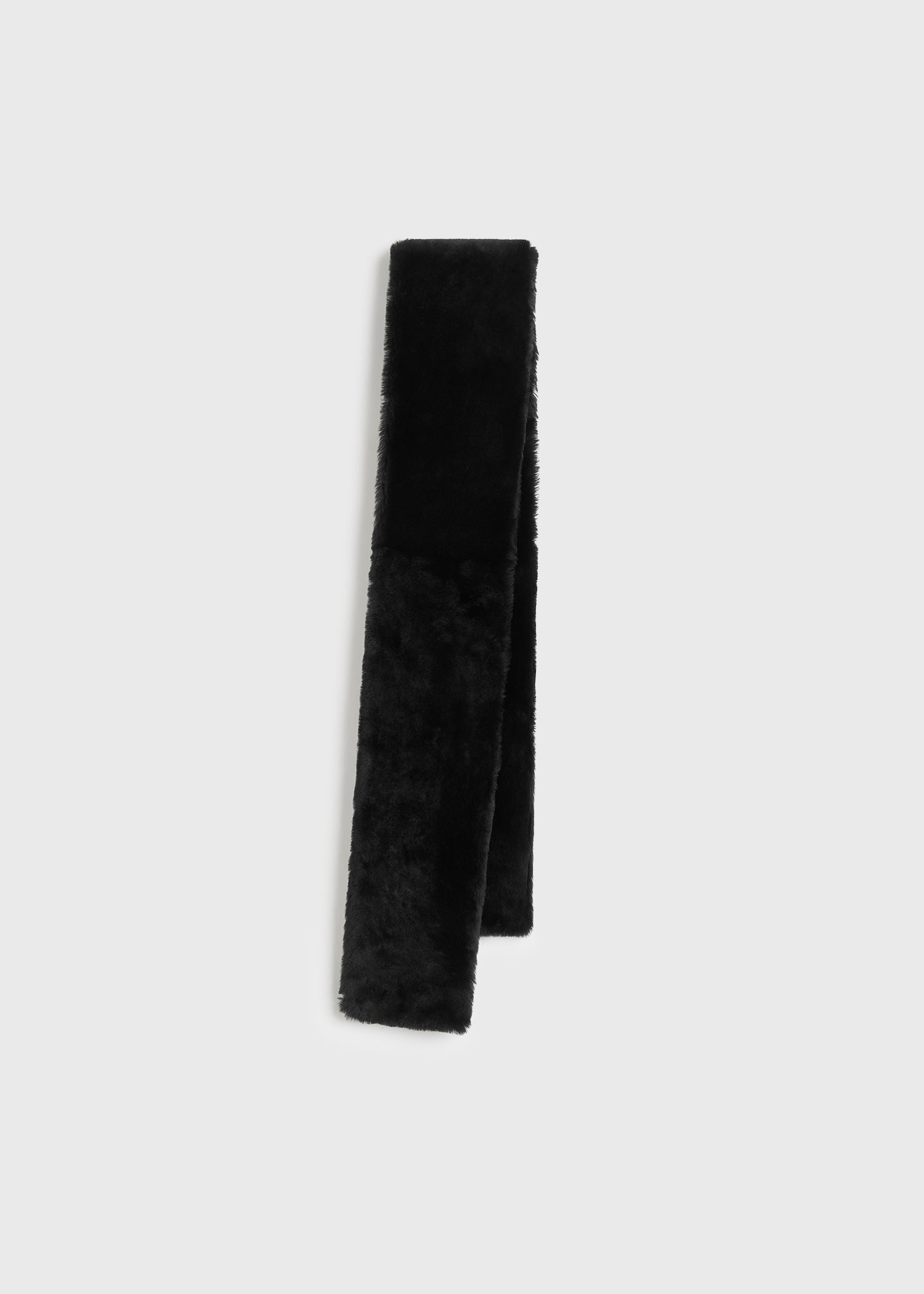 Shearling tuxedo scarf black