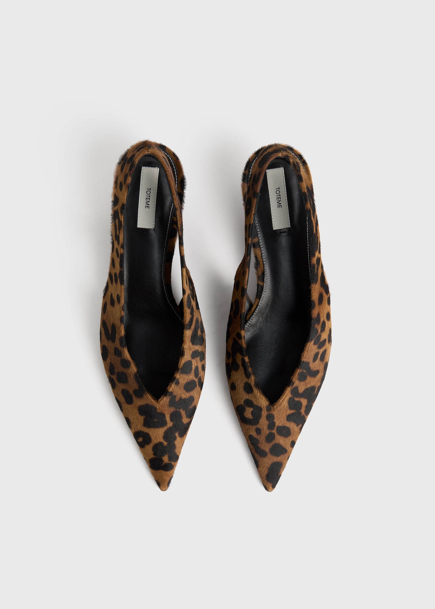 Wedge-heel pony hair slingbacks leopard
