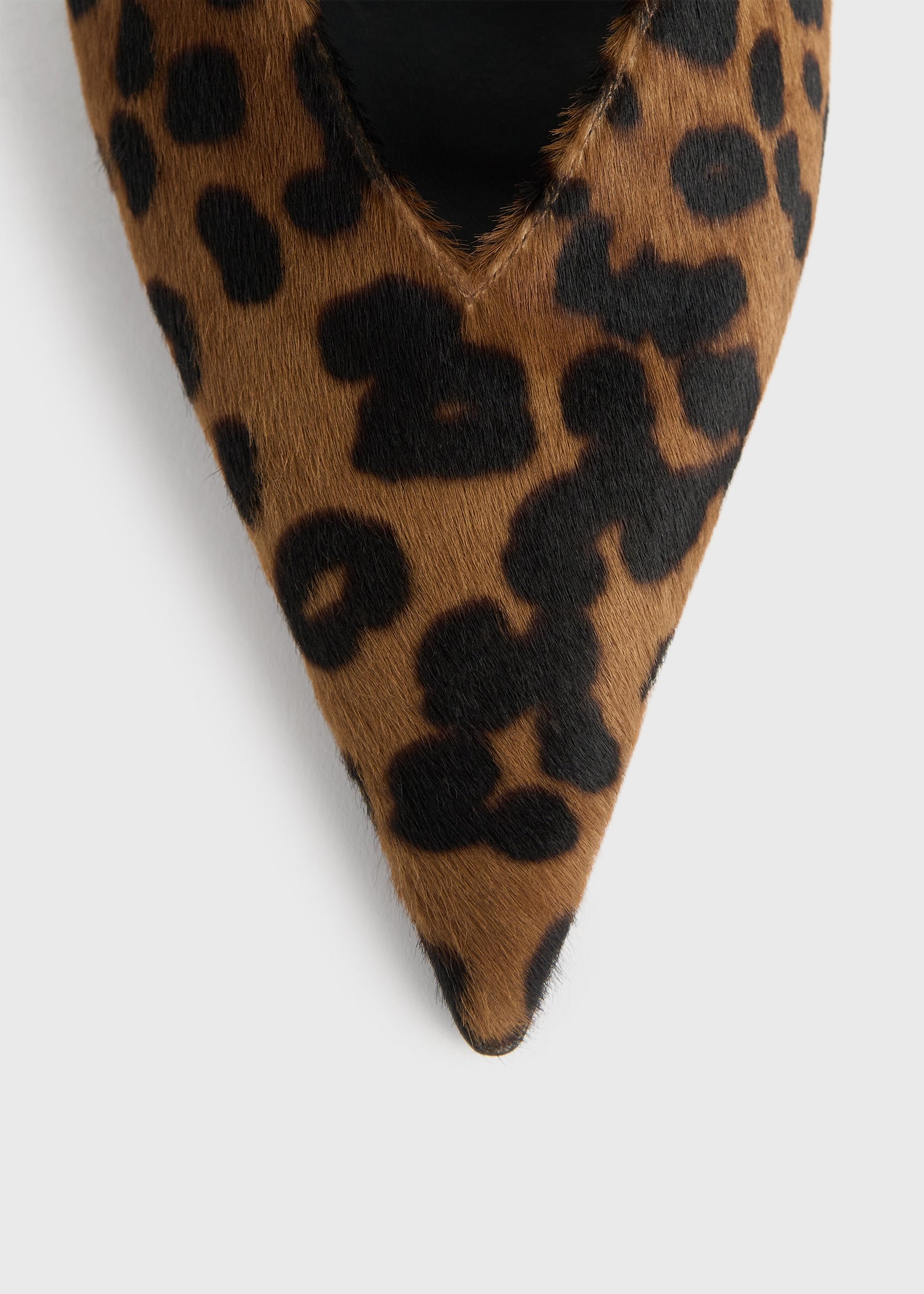 Wedge-heel pony hair slingbacks leopard