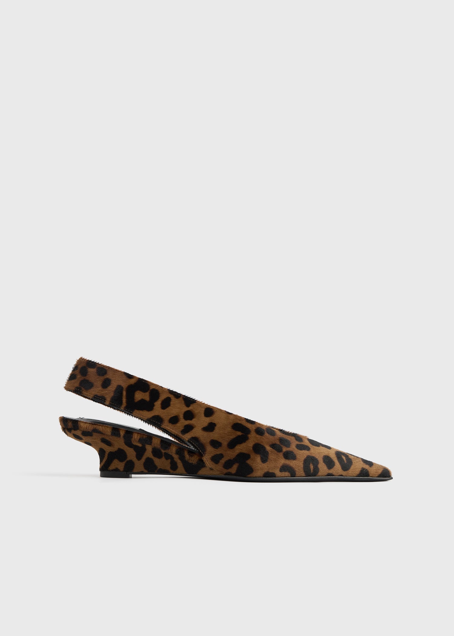 Wedge-heel pony hair slingbacks leopard – TOTEME