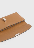 T-lock grained-leather wallet tan