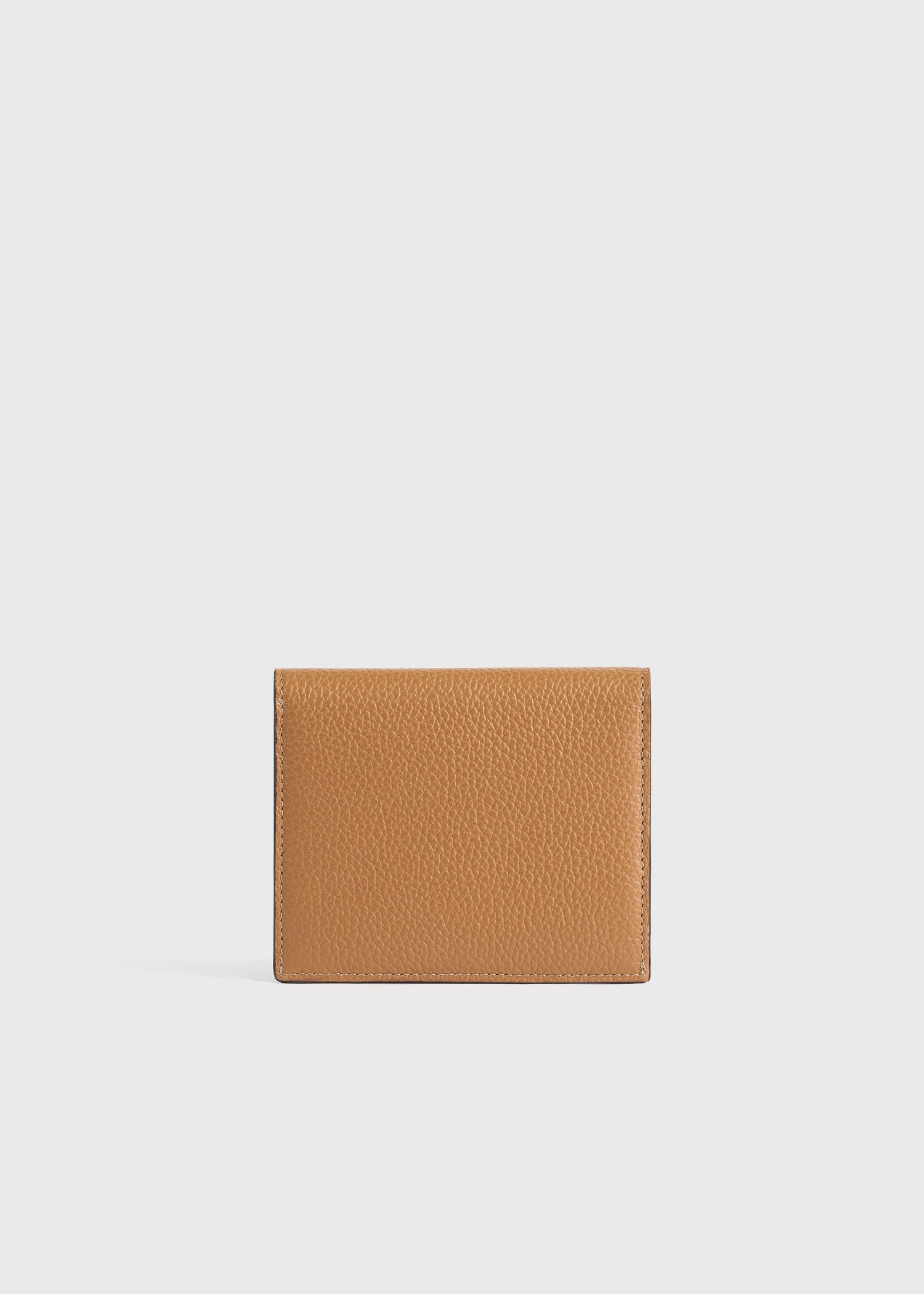 T-lock grained-leather cardholder tan