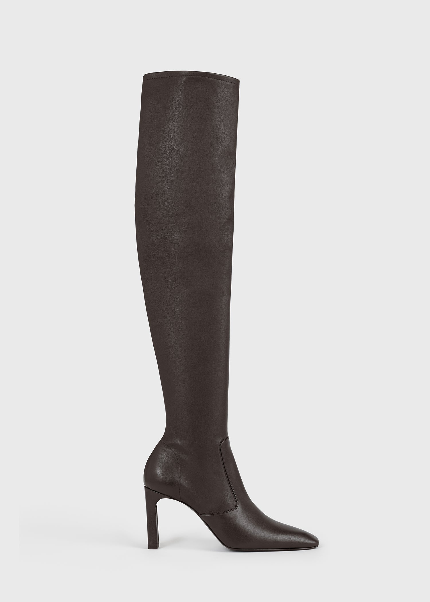 Nappa over-the-knee boots bark