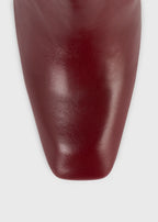 Nappa over-the-knee boots cherry