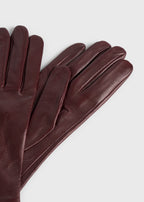 Leather gloves bordeaux