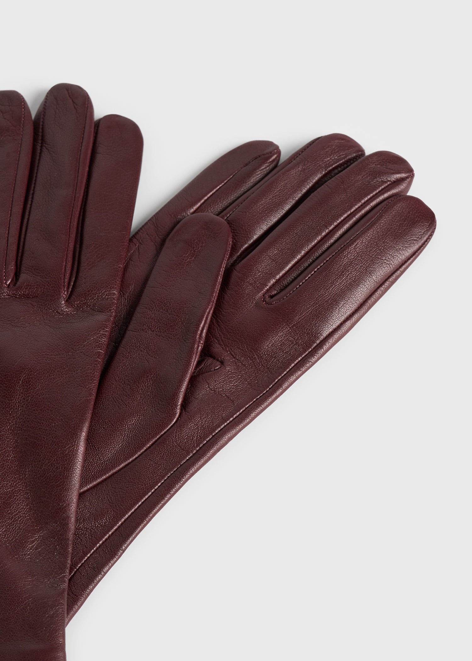 Leather gloves bordeaux