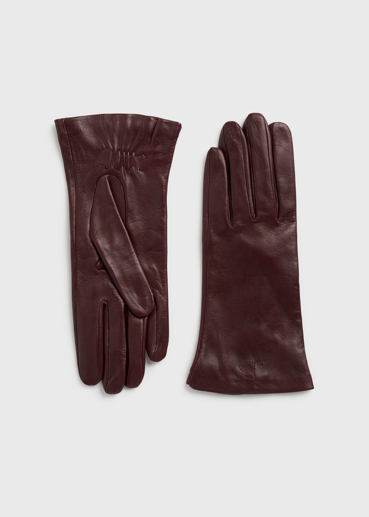 Leather gloves bordeaux