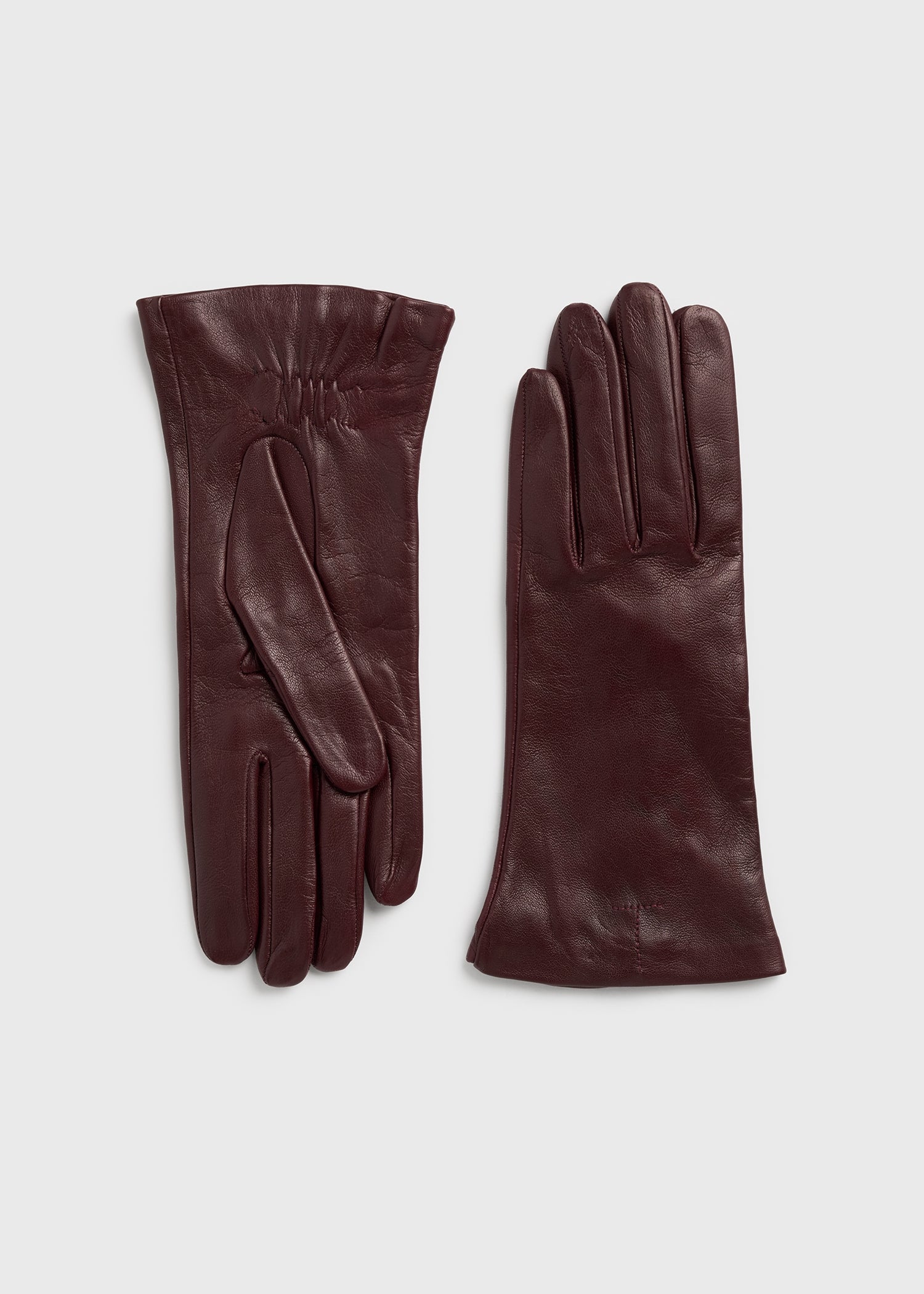 Leather gloves bordeaux