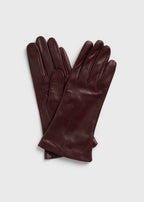 Leather gloves bordeaux