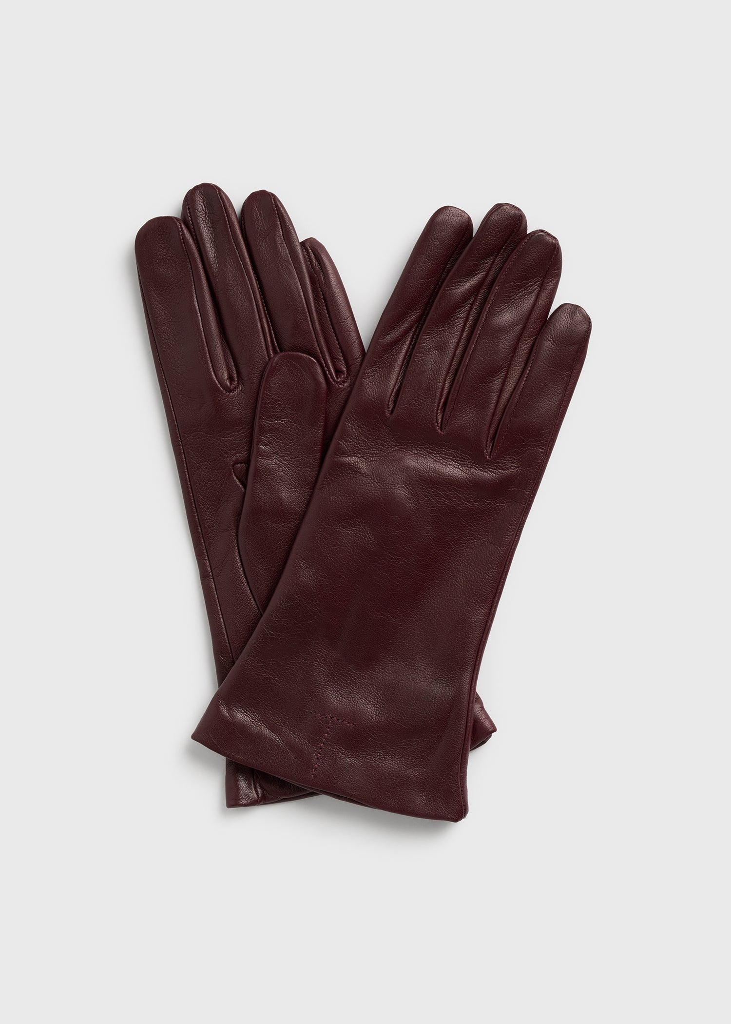 Leather gloves bordeaux