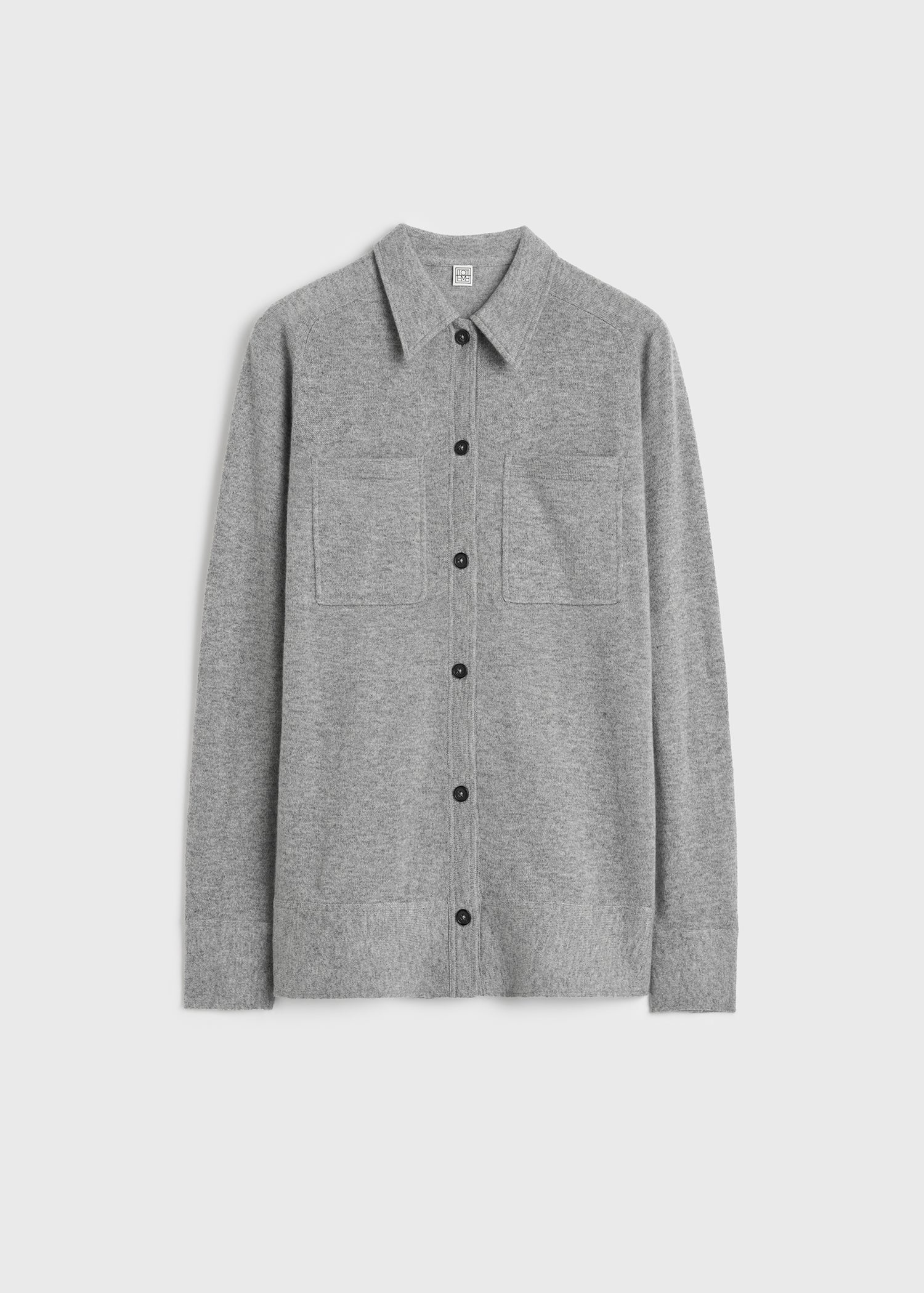 Cashmere shirt grey melange