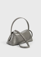 T-lock ostrich-embossed shoulder grey