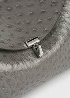 T-lock ostrich-embossed shoulder grey