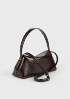 T-lock ostrich-embossed shoulder bordeaux