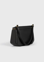 Clip leather shoulder black
