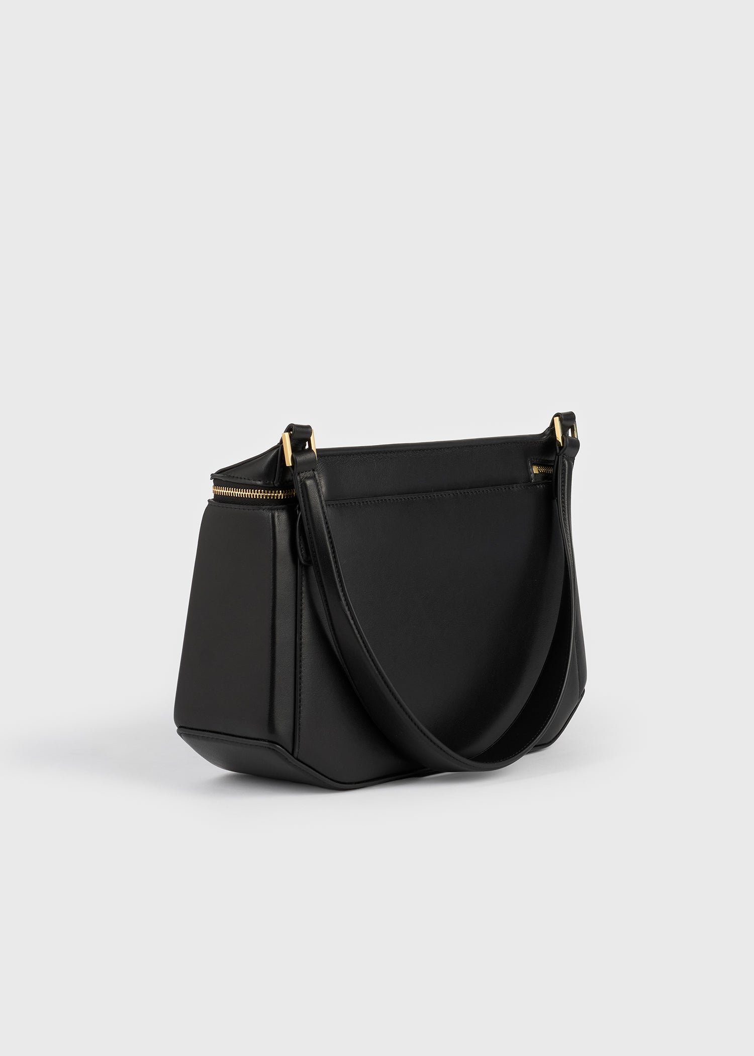 Clip leather shoulder black