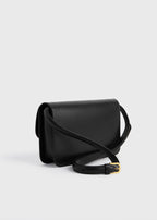 T-lock leather crossbody black