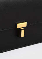 T-lock leather crossbody black