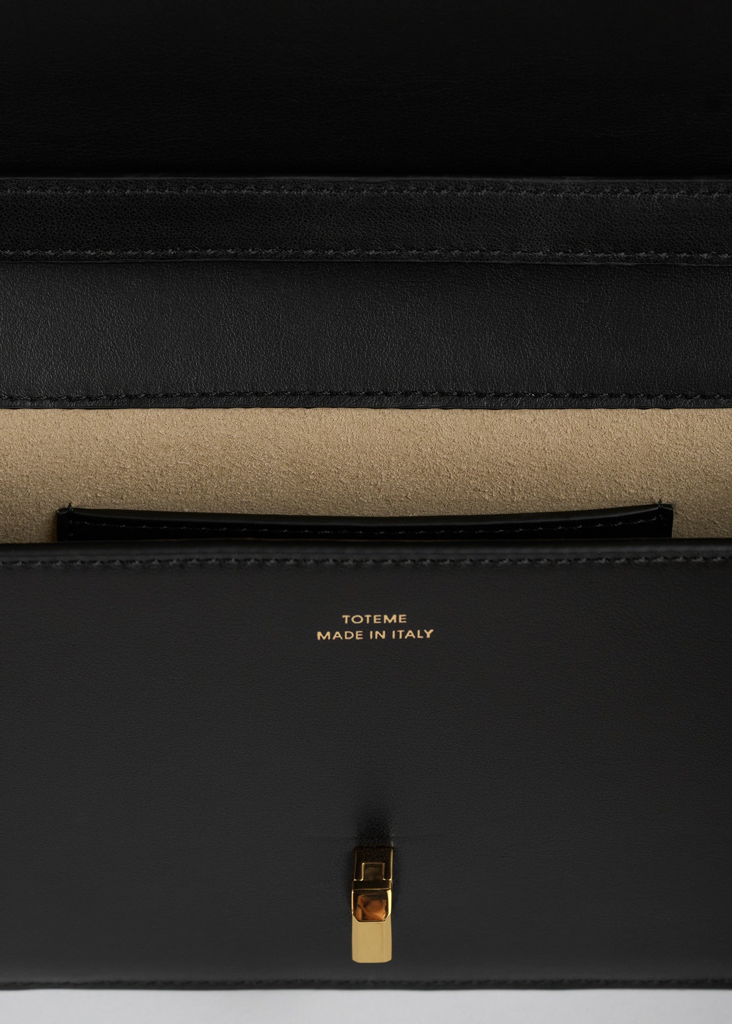 T-lock leather crossbody black