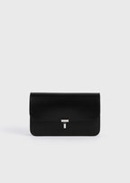 T-lock leather crossbody black