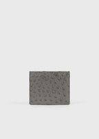 T-lock ostrich-embossed cardholder grey