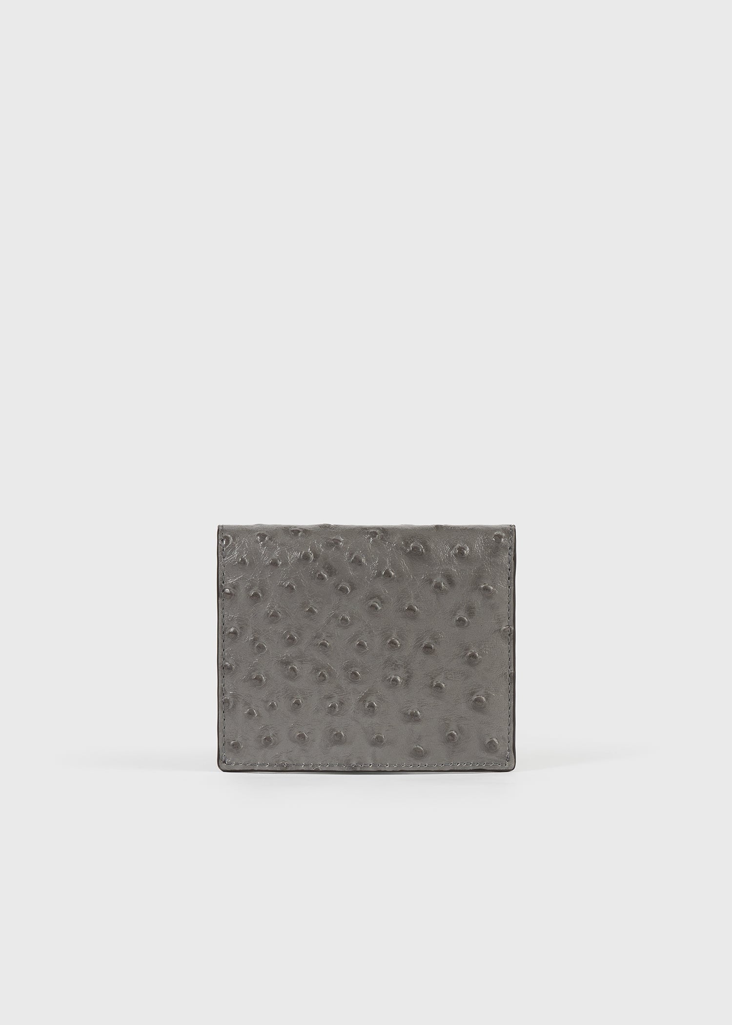 T-lock ostrich-embossed cardholder grey