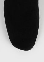 Soft suede ankle boots black