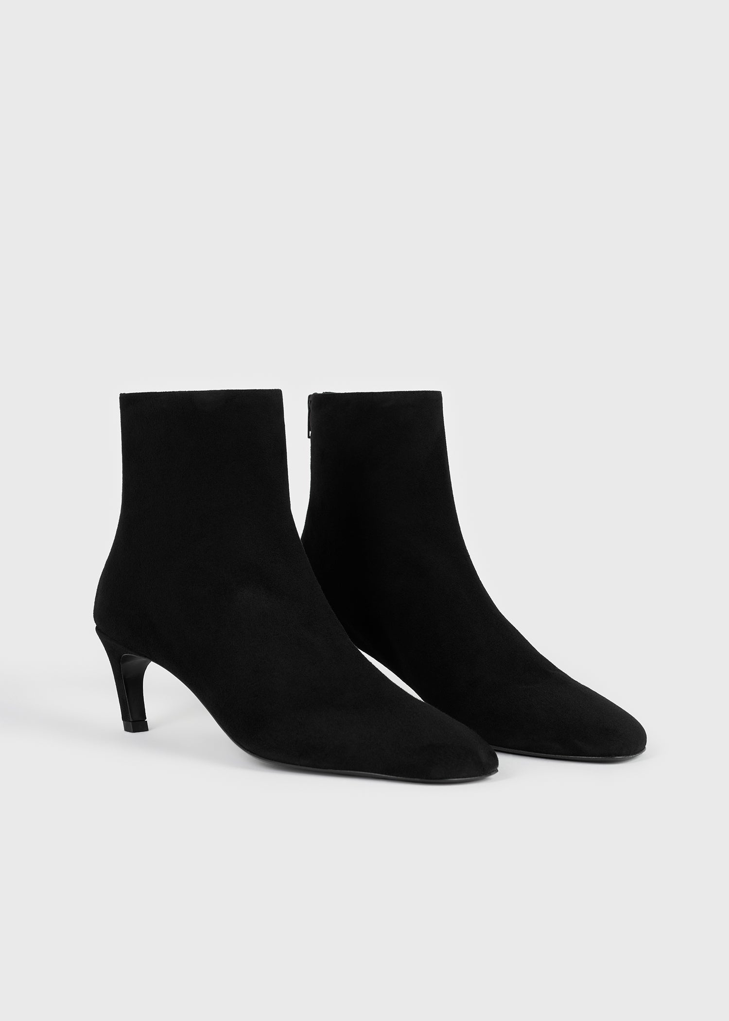 Soft suede ankle boots black