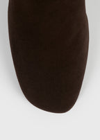 Soft suede ankle boots brown