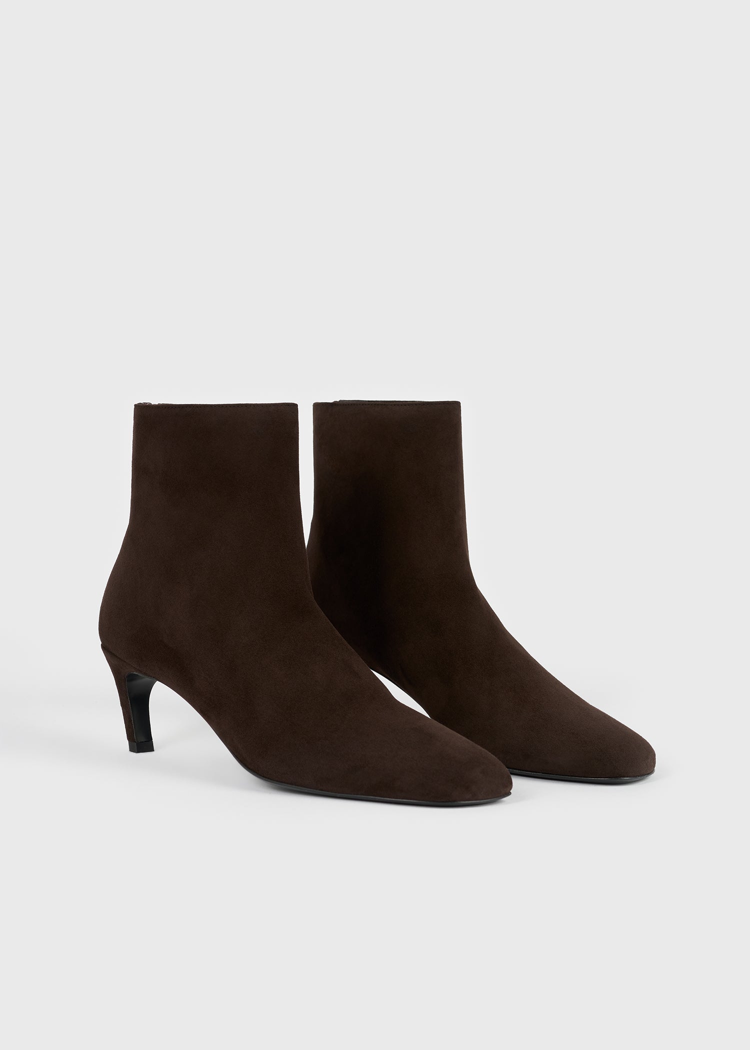 Soft suede ankle boots brown