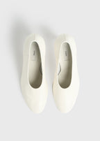 Slip naplack pumps off-white