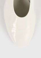 Slip naplack pumps off-white