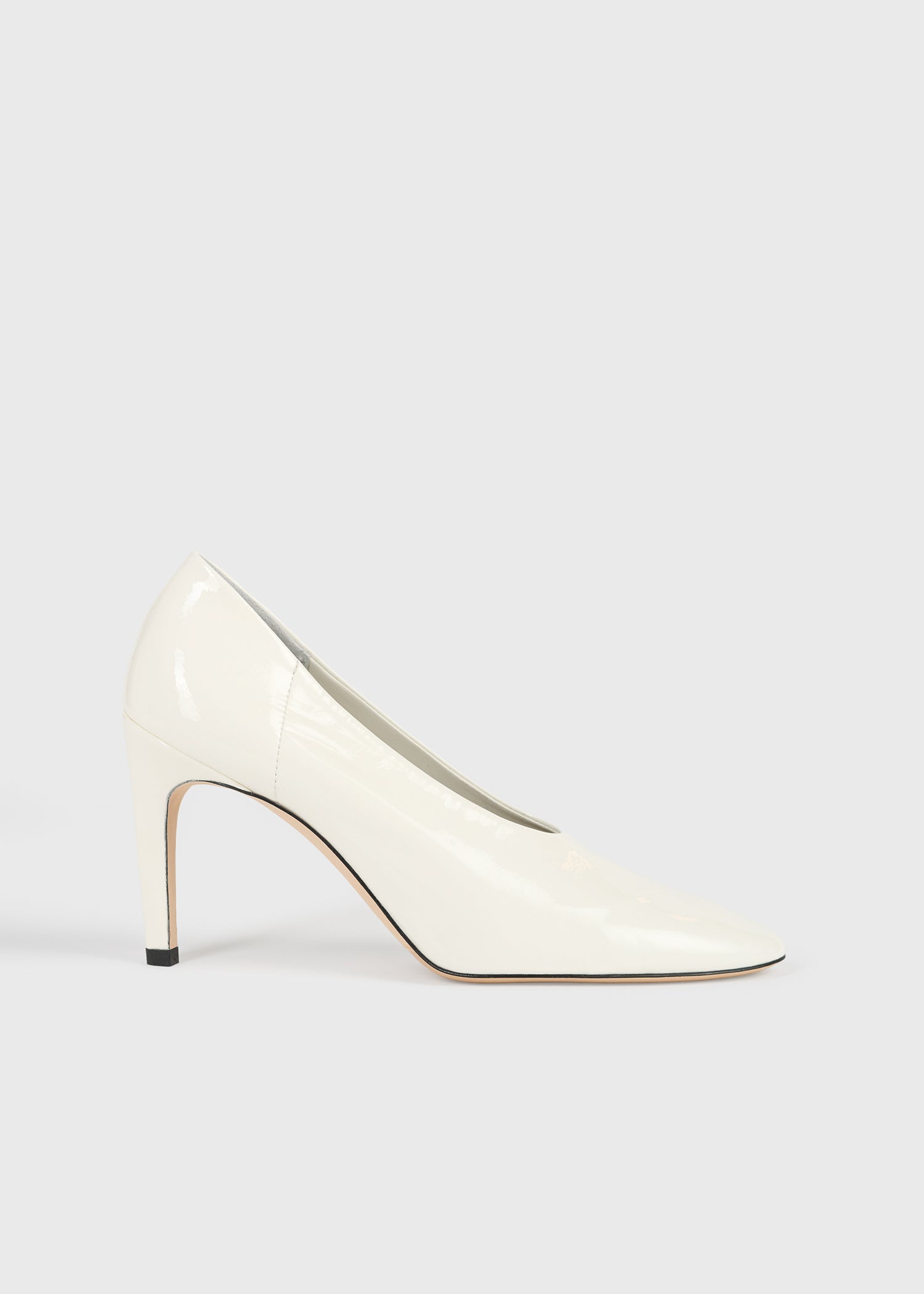 Slip naplack pumps off-white