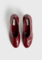 Slip naplack pumps cherry
