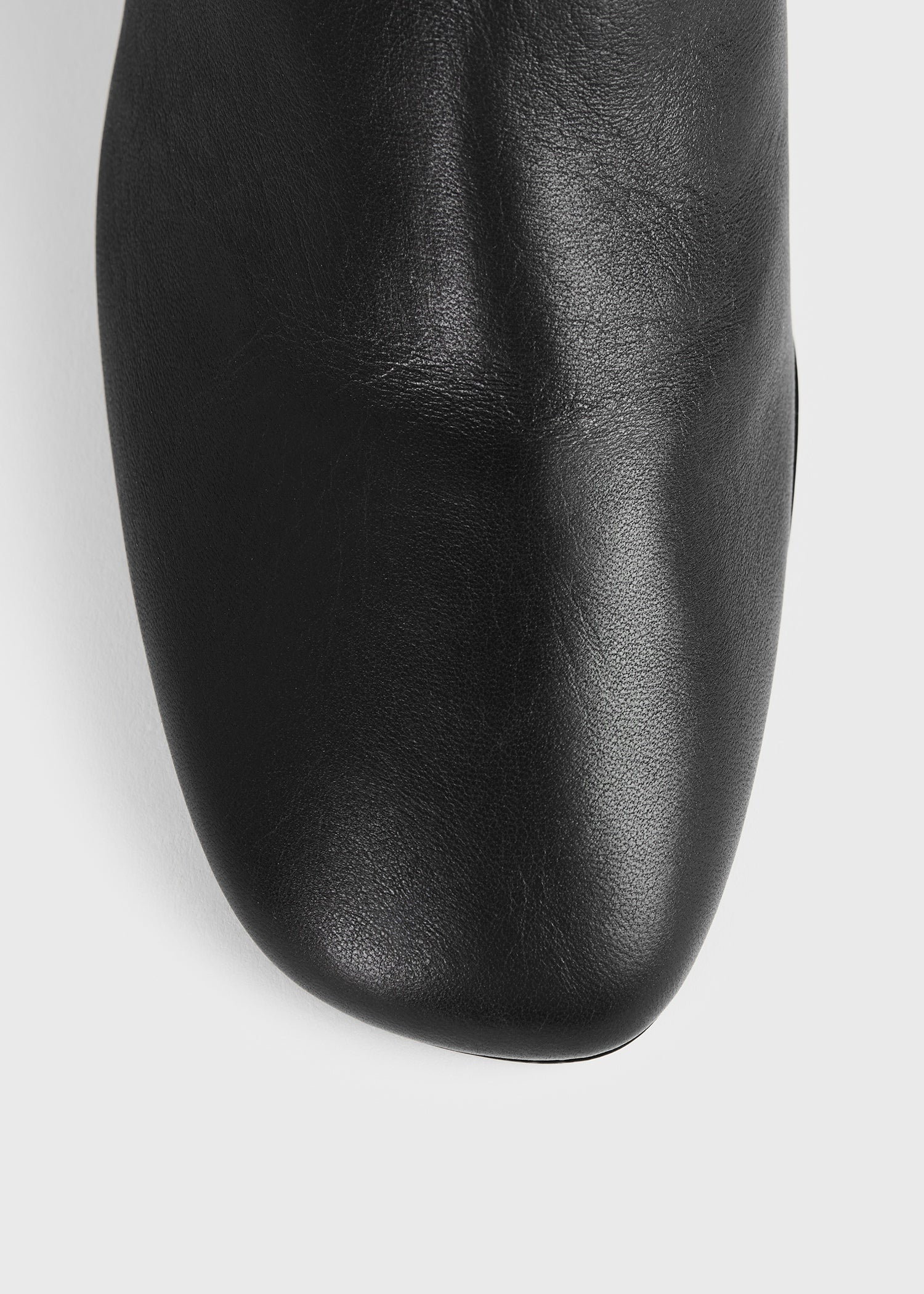 Nappa mid-heel boots black