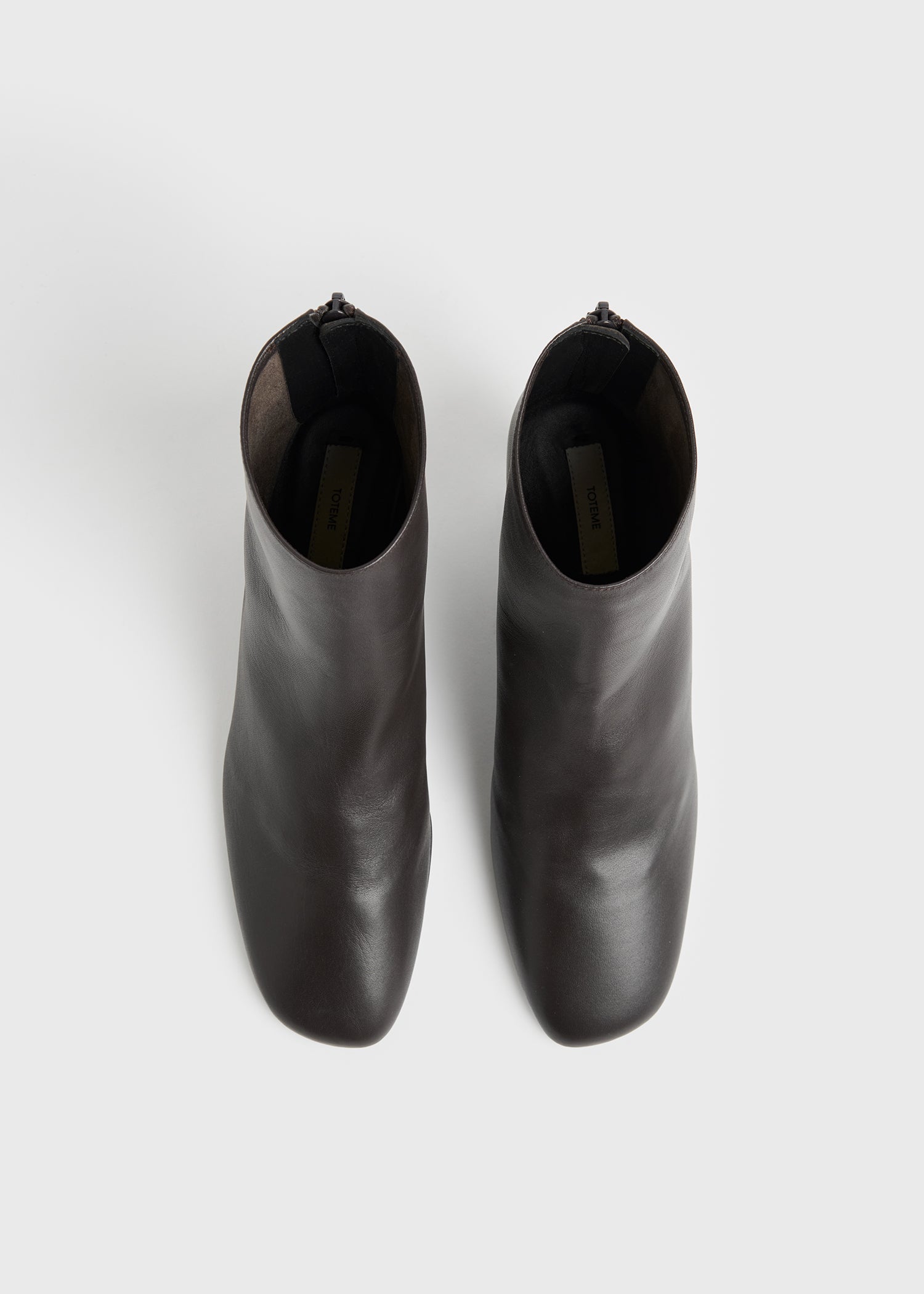 Nappa mid-heel boots bark