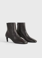 Nappa mid-heel boots bark