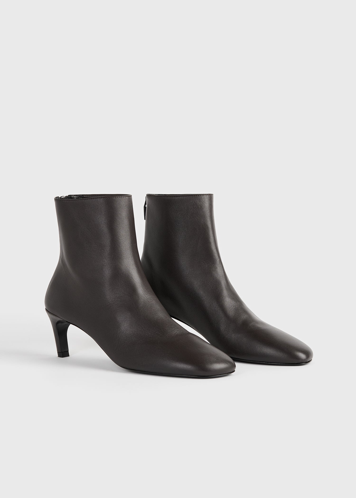 Nappa mid-heel boots bark