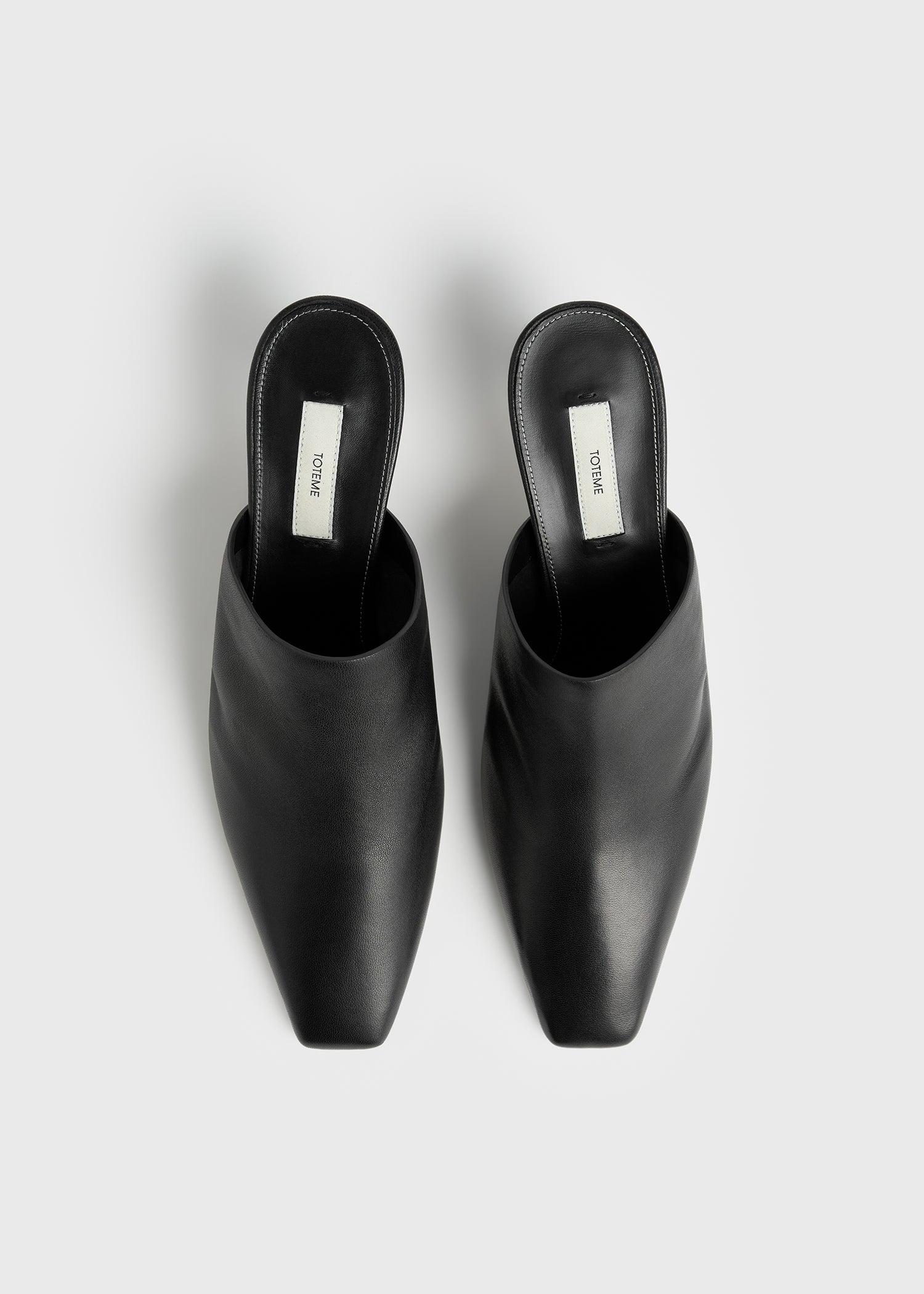 Soft nappa mules black