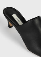 Soft nappa mules black