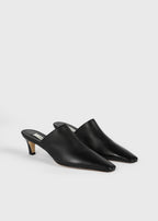 Soft nappa mules black