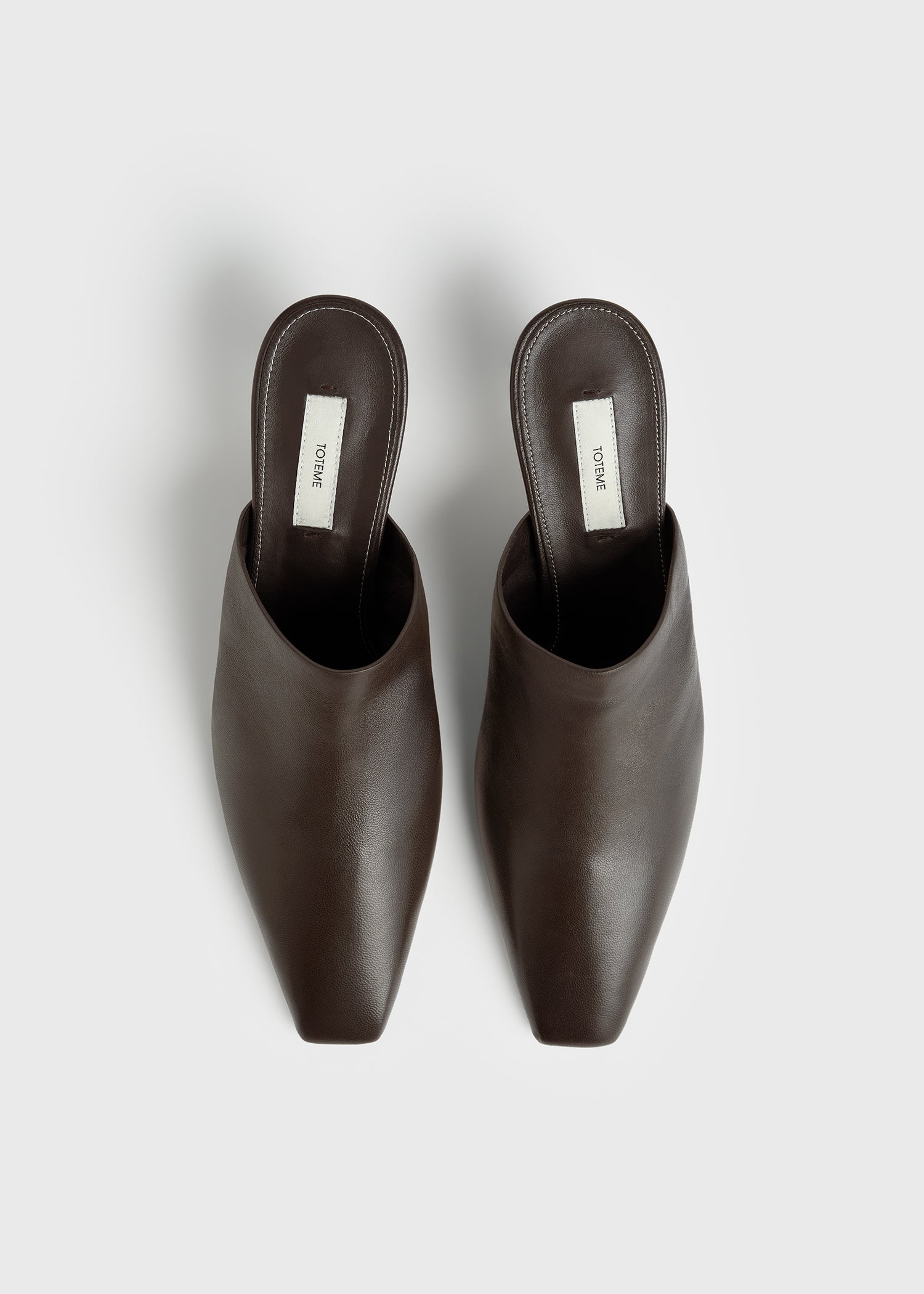 Soft nappa mules bark