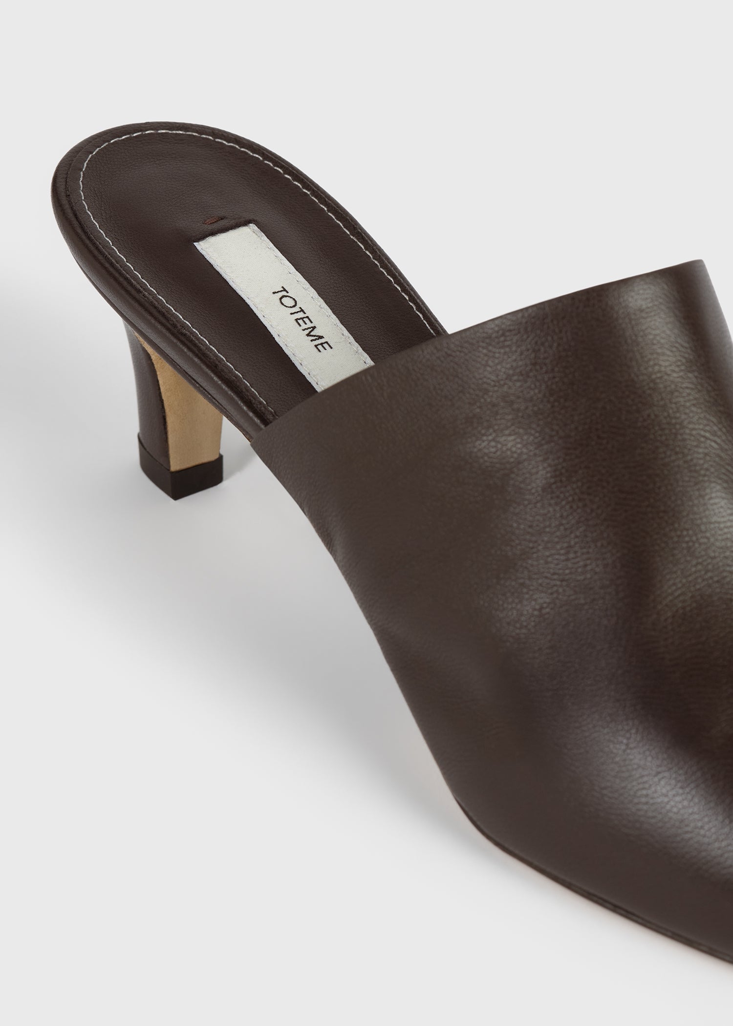 Soft nappa mules bark