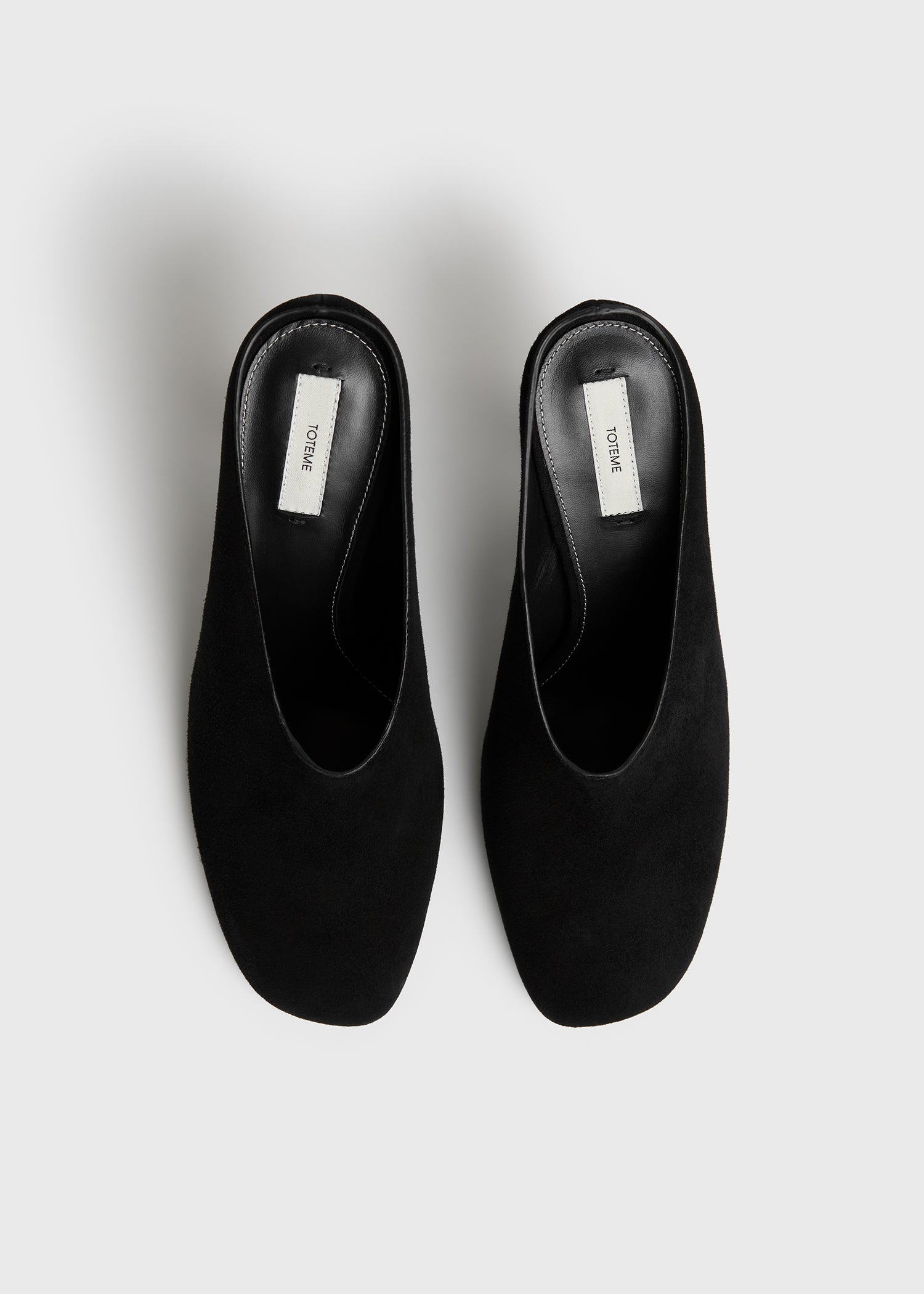 Contour suede mules black