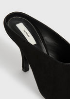 Contour suede mules black