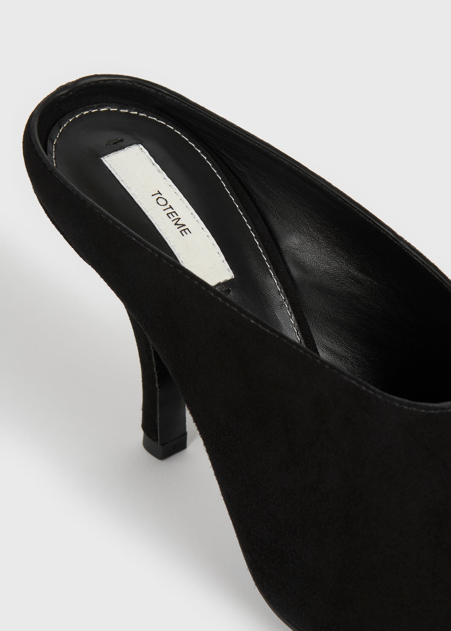 Contour suede mules black