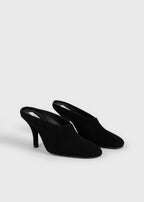 Contour suede mules black