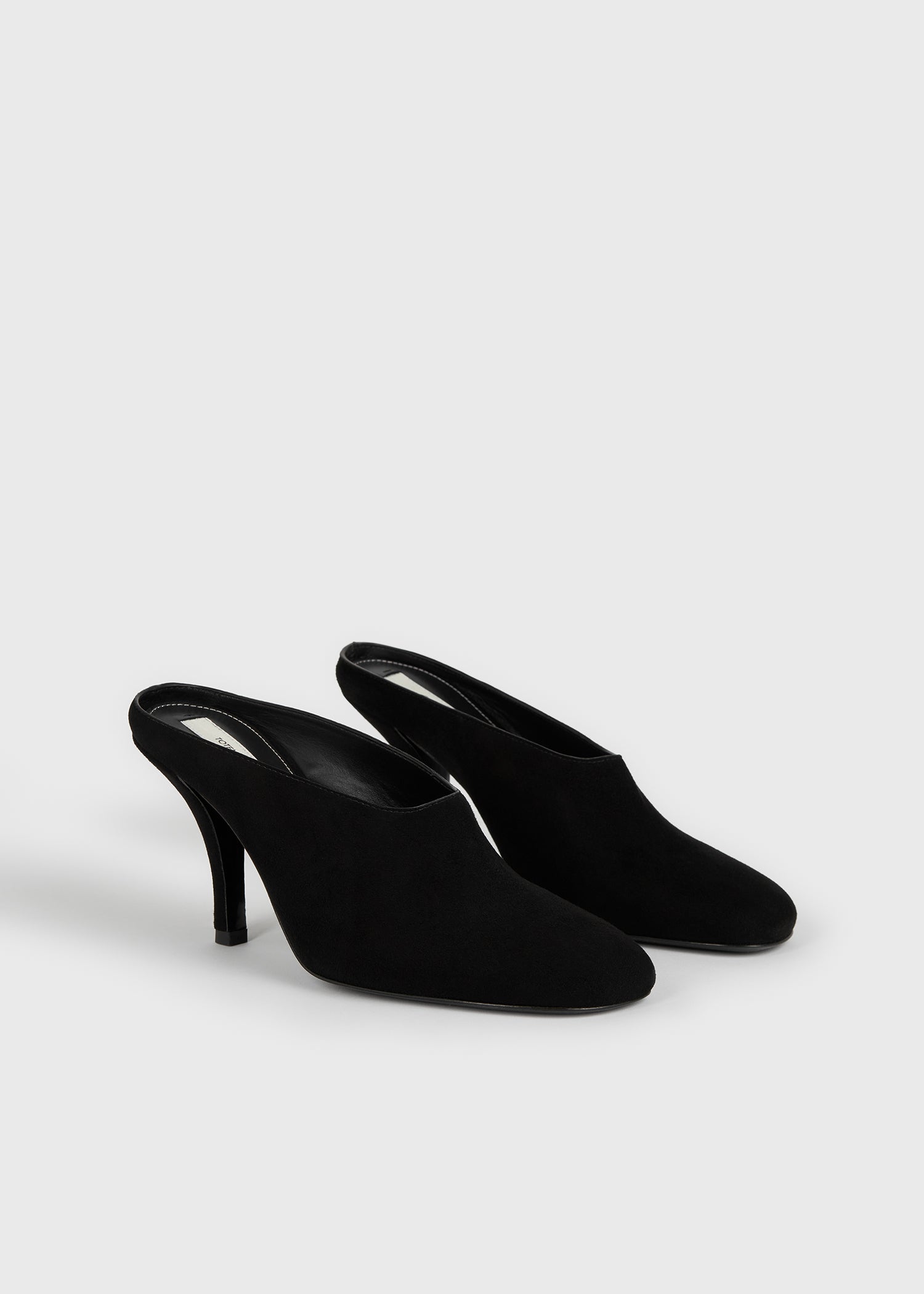 Contour suede mules black