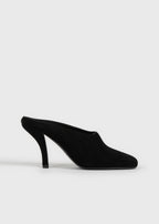 Contour suede mules black