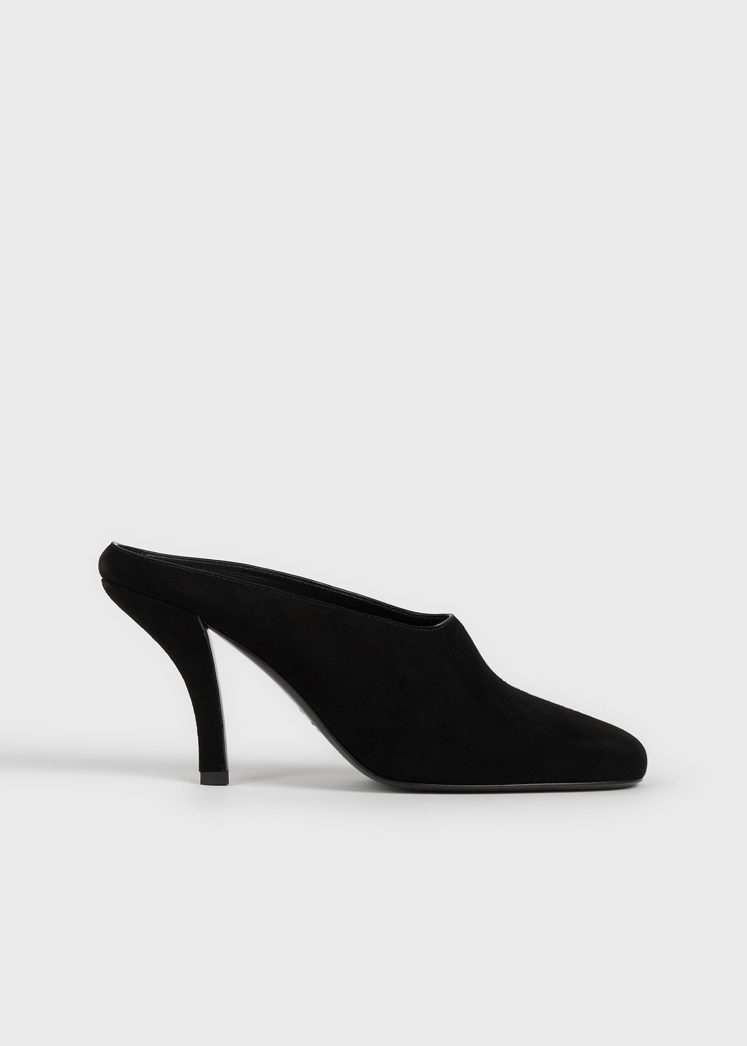 Contour suede mules black